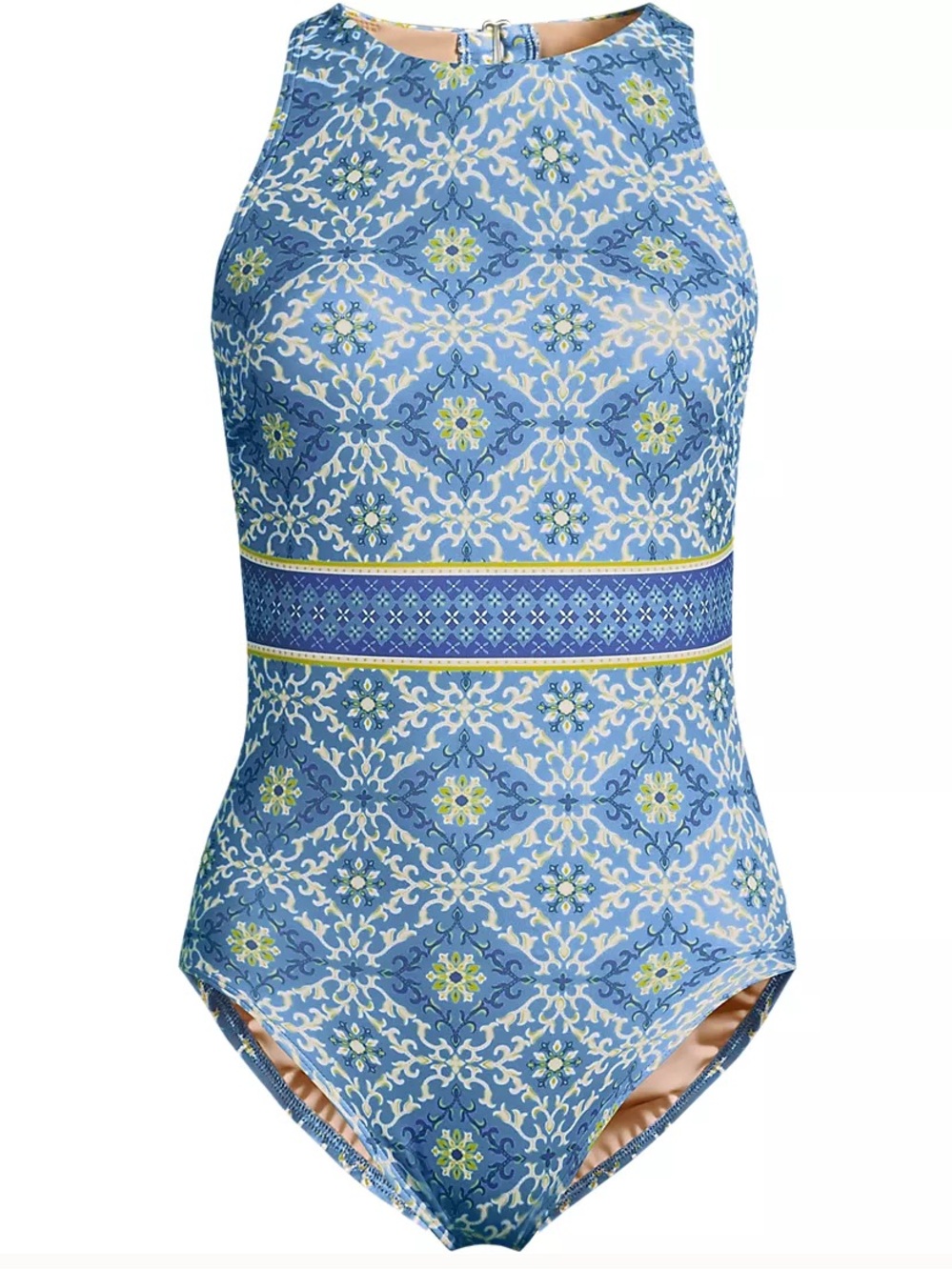 Lands’end blue one piece swimsuit